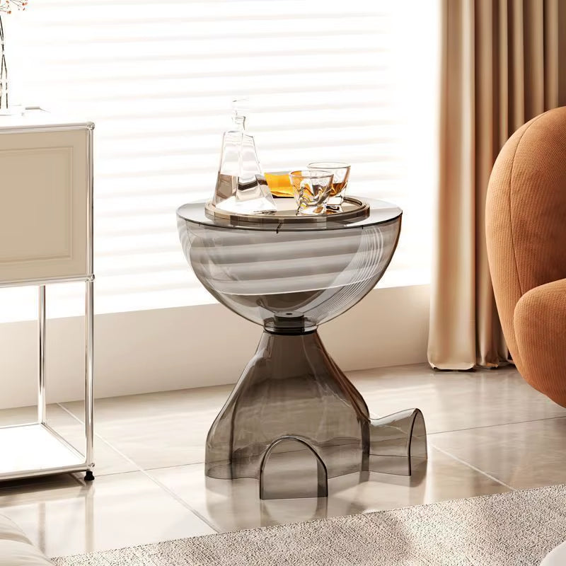 Transparent Ornaments Bear Coffee Table Sofa Living Room Bedside Table Storage Rack Bedside Small Net Red Coffee Table