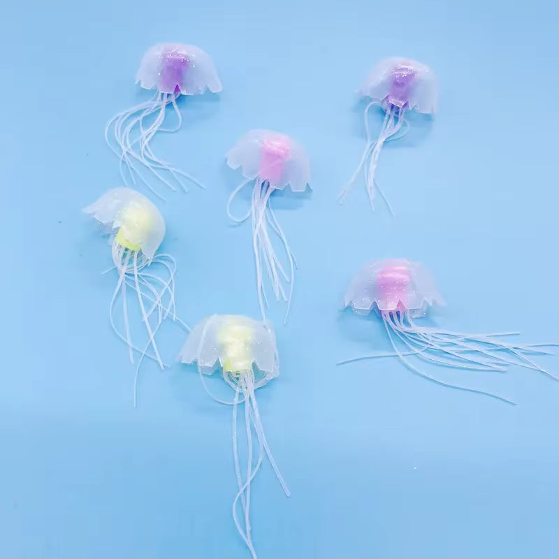 3Pcs/6Pcs Fish Tank Landscape Simulation Jellyfish Decoration Silicone