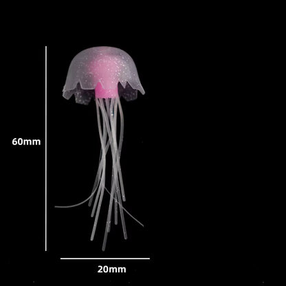 3Pcs/6Pcs Fish Tank Landscape Simulation Jellyfish Decoration Silicone