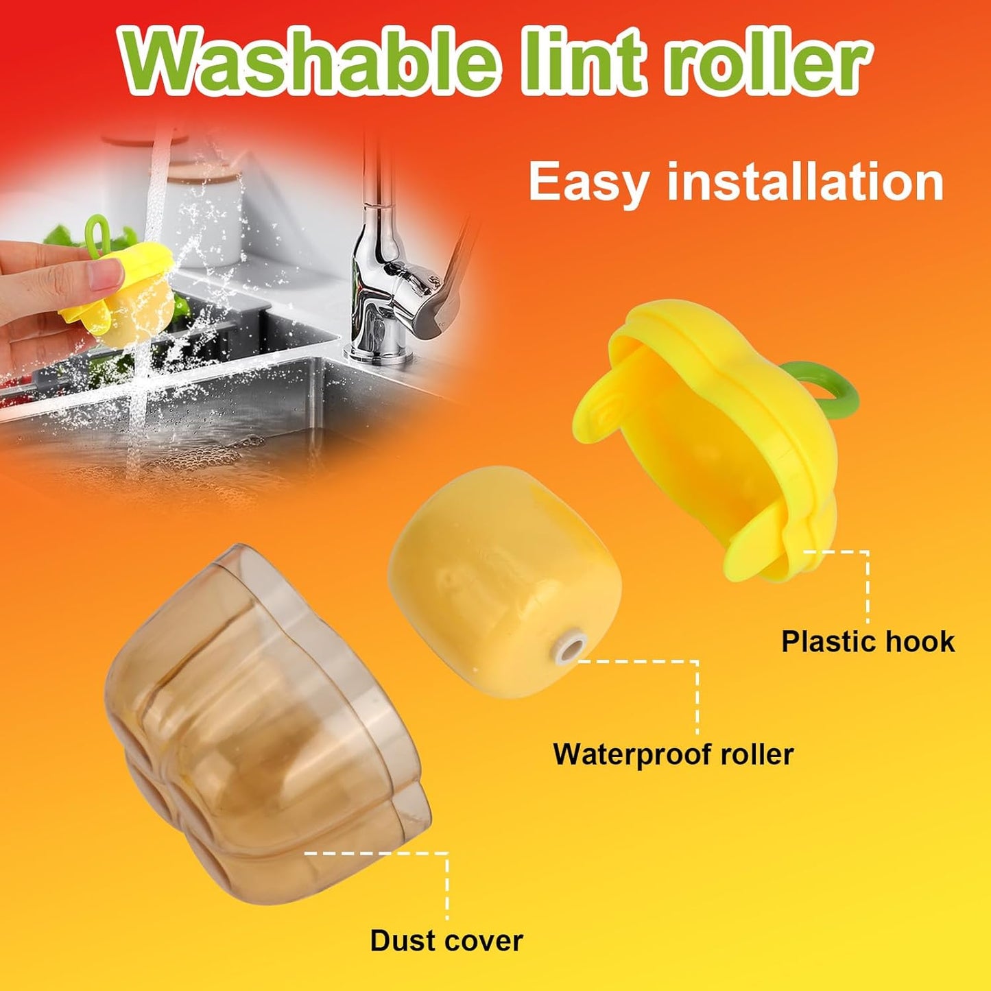 2Pcs Mini Portable Lint Rollers, Portable Travel Size Lint Roller Reusable Small Pet Hair Removal Tool for Cleaning Clothes Dust Debris Washable Sticky Remover Roller for Travel Household