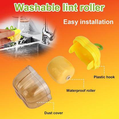 2Pcs Mini Portable Lint Rollers, Portable Travel Size Lint Roller Reusable Small Pet Hair Removal Tool for Cleaning Clothes Dust Debris Washable Sticky Remover Roller for Travel Household