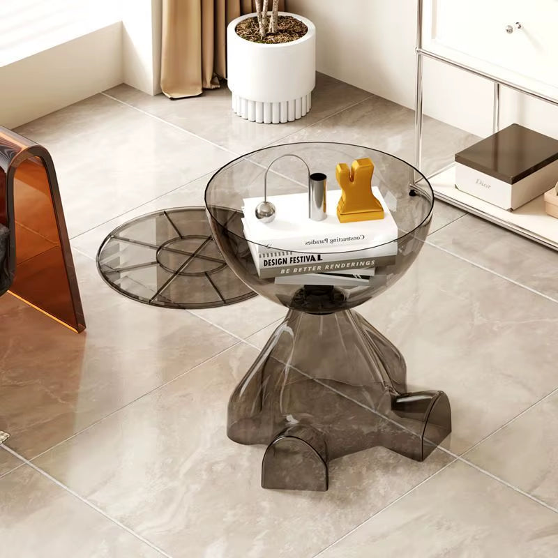 Transparent Ornaments Bear Coffee Table Sofa Living Room Bedside Table Storage Rack Bedside Small Net Red Coffee Table