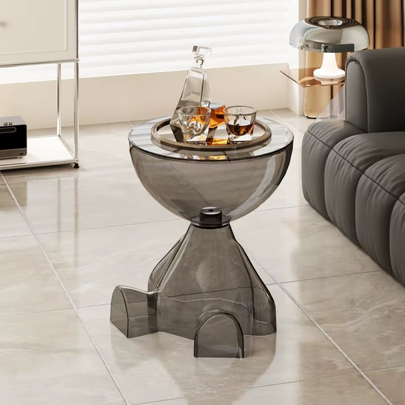 Transparent Ornaments Bear Coffee Table Sofa Living Room Bedside Table Storage Rack Bedside Small Net Red Coffee Table
