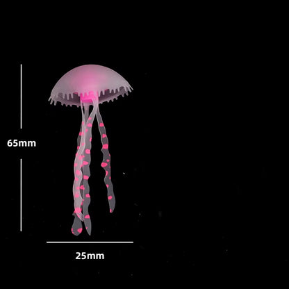3Pcs/6Pcs Fish Tank Landscape Simulation Jellyfish Decoration Silicone
