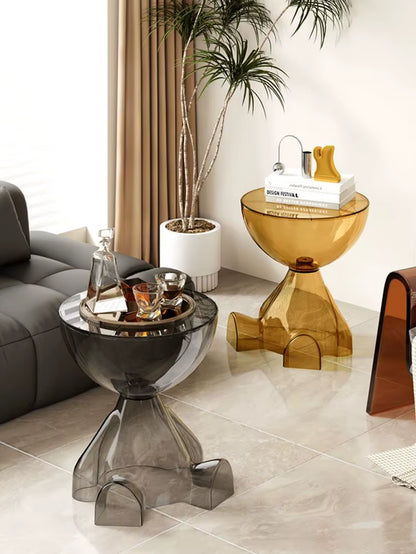 Transparent Ornaments Bear Coffee Table Sofa Living Room Bedside Table Storage Rack Bedside Small Net Red Coffee Table