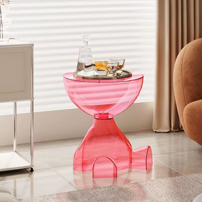 Transparent Ornaments Bear Coffee Table Sofa Living Room Bedside Table Storage Rack Bedside Small Net Red Coffee Table