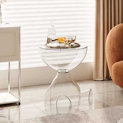 Transparent Ornaments Bear Coffee Table Sofa Living Room Bedside Table Storage Rack Bedside Small Net Red Coffee Table