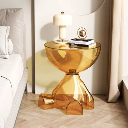 Transparent Ornaments Bear Coffee Table Sofa Living Room Bedside Table Storage Rack Bedside Small Net Red Coffee Table