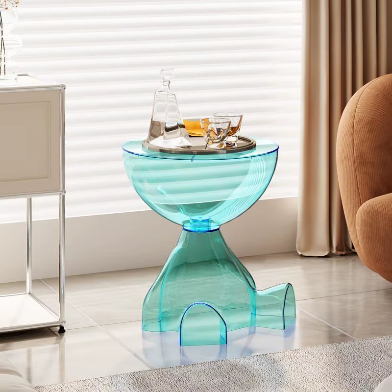 Transparent Ornaments Bear Coffee Table Sofa Living Room Bedside Table Storage Rack Bedside Small Net Red Coffee Table